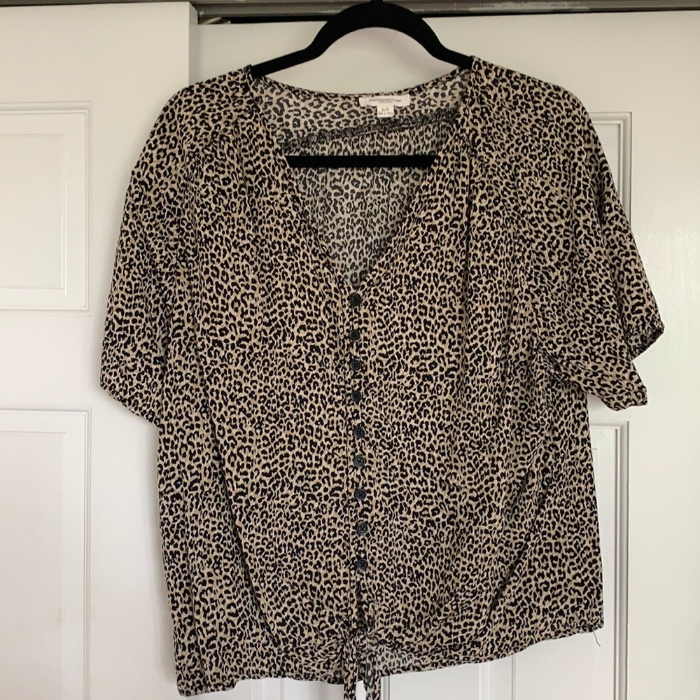 Cheetah print summer blouse